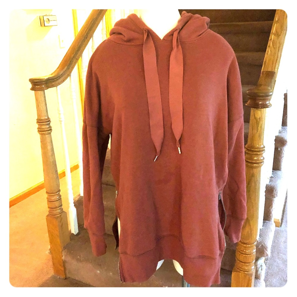 Aerie Hooded Sweatshirt Zipper Dress